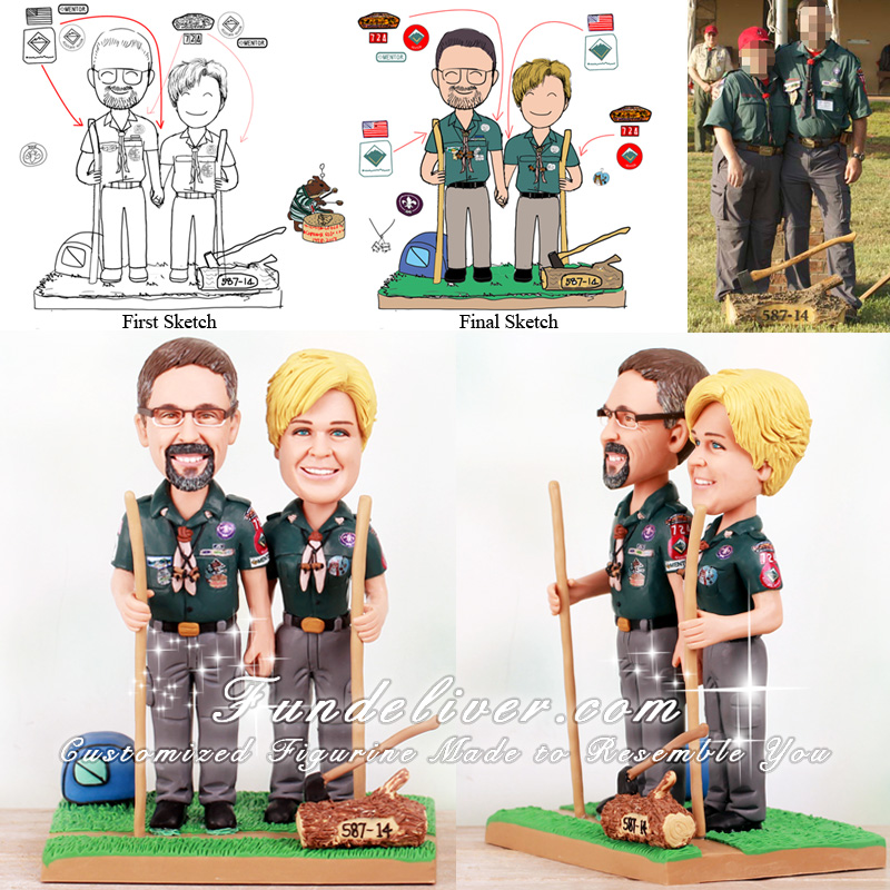 Boy Scout cake toppers